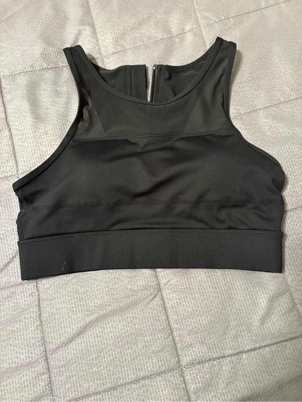 Zyia All Star Bra Black Sports Bra with Zip Back